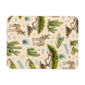Magnet Flexible Arbre divi d'Aruba, âne, iguane, cactus (Horizontal)