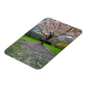 Magnet Flexible Arbre fleuri rose cerisier avec bois (Côté Gauche)