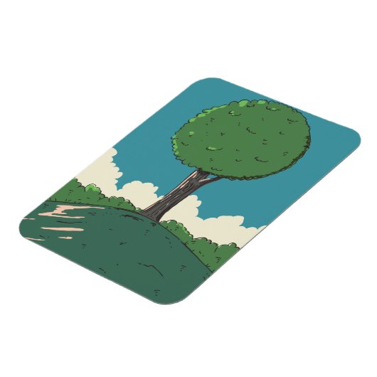Magnet Flexible Arbre sur une colline (Côté Gauche)