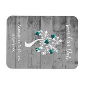 Magnet Flexible Arbre turquoise des coeurs Sauvegarder l'aimant Da (Horizontal)