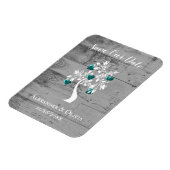 Magnet Flexible Arbre turquoise des coeurs Sauvegarder l'aimant Da (Côté Gauche)