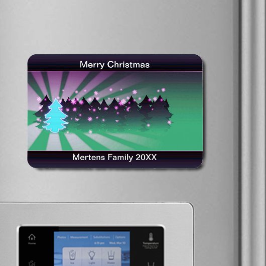 Magnet Flexible Arbres de Noël Nuances de vert Vacances Flexible