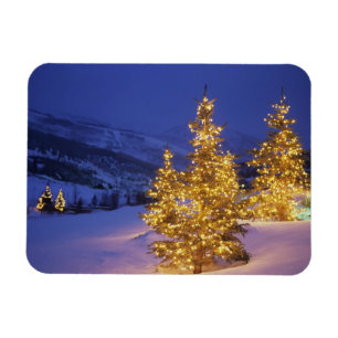 Magnet Flexible Arbres de Noël, Park City, montagnes de Wastch,