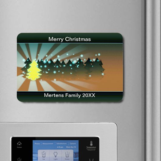 Magnet Flexible Arbres de Noël teintes de vert jaune flexible