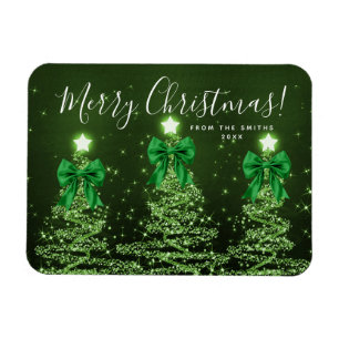 Magnet Flexible Arbres de Noël verts de vacances élégants