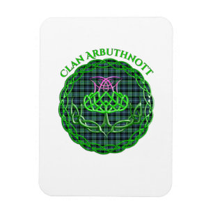 Magnet Flexible Arbuthnott Scottish Tartan Celtic Thistle