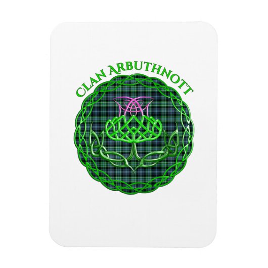 Magnet Flexible Arbuthnott Scottish Tartan Celtic Thistle (Vertical)