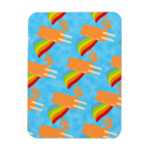Magnet Flexible Arc en arc-en-ciel orange Pop Retro (Vertical)