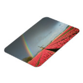 Magnet Flexible Arc en ciel, tulipes et aimant rectangulaire mouli (Côté Gauche)