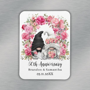 Magnet Flexible Arc floral rose Nain 50e anniversaire de mariage