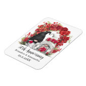 Magnet Flexible Arc floral rouge Gnome 50e anniversaire de Mariage (Côté Gauche)