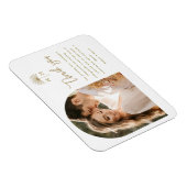 Magnet Flexible Arche en or Palm Arche Mariage photo Merci (Côté Droit)