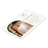 Magnet Flexible Arche en or Palm Arche Mariage photo Merci (Côté Gauche)