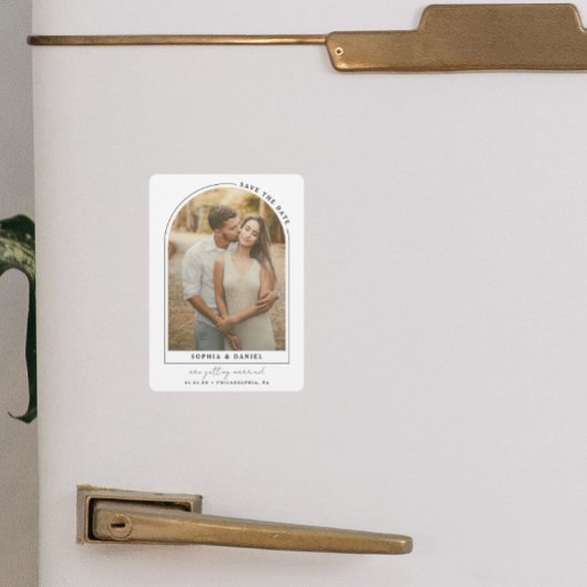 Magnet Flexible Arche Moderne avec Photo Save The Date