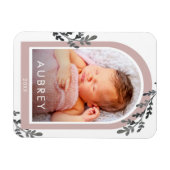 Magnet Flexible Arche photo rose simple et joli script (Horizontal)