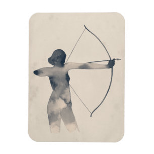 Magnet Flexible Archeresse aquarelle Silhouette
