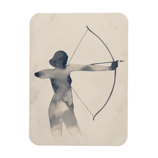 Magnet Flexible Archeresse aquarelle Silhouette (Vertical)