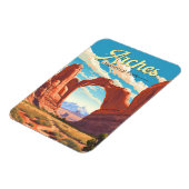 Magnet Flexible Arches National Park Illustration Rétro (Côté Gauche)