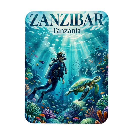 Magnet Flexible Archipel de Zanzibar Tanzanie (Vertical)