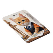 Magnet Flexible Architecte sophistiqué Chat Ginger Kitten Art (Côté Droit)