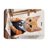 Magnet Flexible Architecte sophistiqué Chat Ginger Kitten Art (Horizontal)