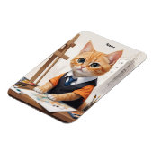 Magnet Flexible Architecte sophistiqué Chat Ginger Kitten Art (Côté Gauche)