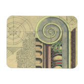 Magnet Flexible Architecture Ancienne ; Volute Ionique par Vignole (Horizontal)