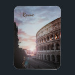 Magnet Flexible Architecture antique Rome coucher de soleil ville<br><div class="desc">Architecture antique Rome coucher de soleil ville, route à l'aube</div>