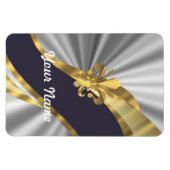 Magnet Flexible Argent et or Fleur dy Lys (Horizontal)