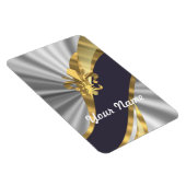 Magnet Flexible Argent et or Fleur dy Lys (Côté Droit)
