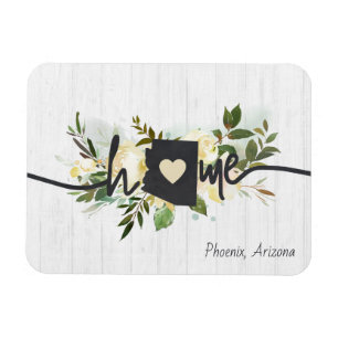 Magnet Flexible Arizona État Personnalisé Votre Ville Natale Rusti