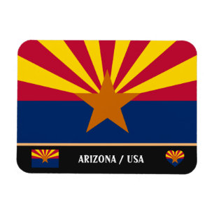 Magnet Flexible Arizona Flag & Arizona State USA /travel America