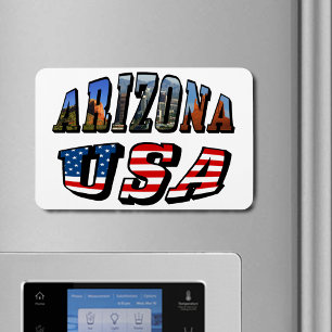 Magnet Flexible Arizona Picture et USA Flag Text
