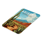 Magnet Flexible Arizona Travel Art Vintage (Côté Gauche)
