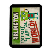 Magnet Flexible Arlington Texas Robot - Drôle Vintage (Vertical)