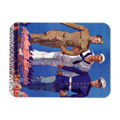 Magnet Flexible Armée, Marine et Marines (Horizontal)