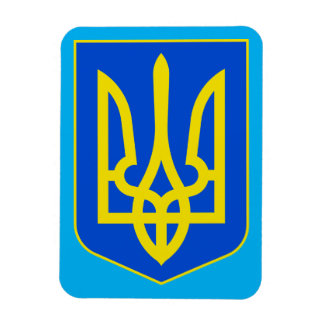 Magnet Flexible Armoirie de l'Ukraine Trident doré Beaux-Arts