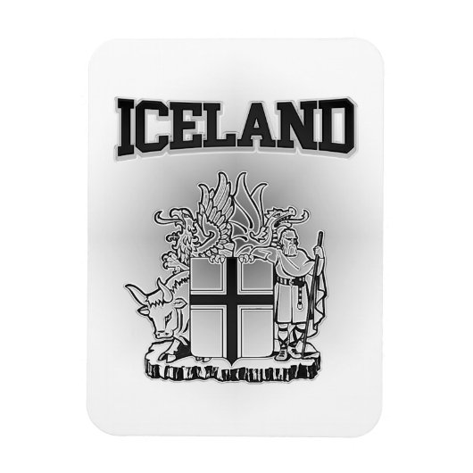 Magnet Flexible Armoiries de l'Islande (Vertical)