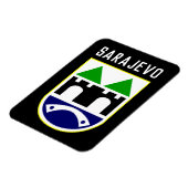 Magnet Flexible Armoiries de Sarajevo, Bosnie-Herzégovine (Côté Gauche)