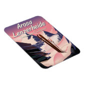 Magnet Flexible Arosa Lenzerheide, poster suisse de ski. (Côté Droit)