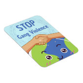 Magnet Flexible Arrêtez la poignée de main de la violence des gang (Côté Droit)