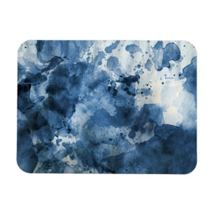 Magnet Flexible Arrière - plan bleu abstrait d'aquarelle