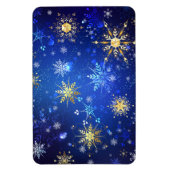 Magnet Flexible Arrière - plan Bleu XMAS avec des flocons de neige (Vertical)