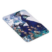 Magnet Flexible Arrière - plan floral avec Peacocks (Côté Droit)