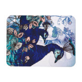 Magnet Flexible Arrière - plan floral avec Peacocks (Horizontal)