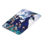 Magnet Flexible Arrière - plan floral avec Peacocks (Côté Gauche)