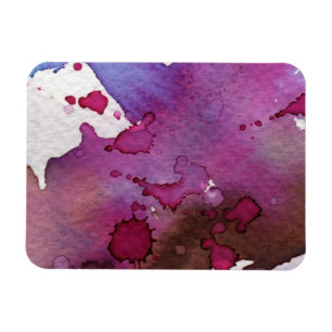 Magnet Flexible Arrière - plan pourpre d'aquarelle