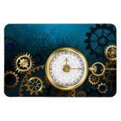 Magnet Flexible Arrière - plan turquoise à vapeur avec engrenages (Horizontal)