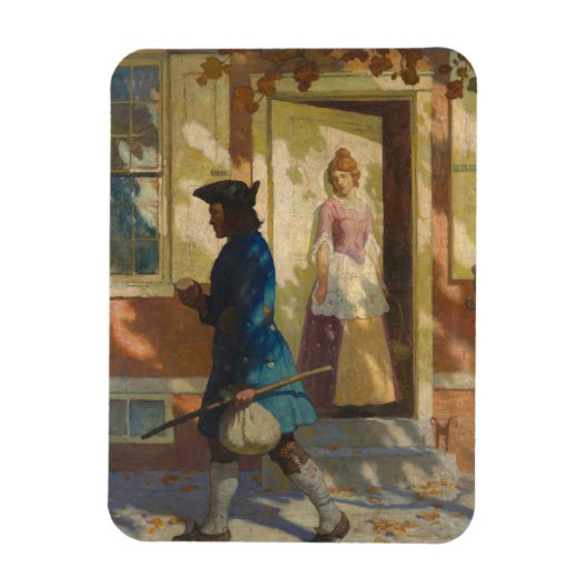 Magnet Flexible Arrivée de Franklin à Philadelphie par N. C. Wyeth (Vertical)