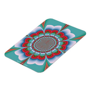Magnet Flexible Art abstrait de mandala psychédélique rétro en fle